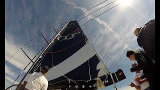 Sailing a 110ft Super Maxi sport yacht CQS [upl. by Etnud]