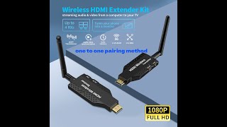 iPazzPort Wireless HDMI Transmitter and Receiver one to one pairing method [upl. by Airtina]