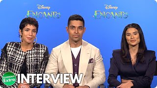 ENCANTO  Diane Guerrero Wilmer Valderrama and Jessica Darrow Official Interview [upl. by Anilahs]