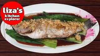 Steam Lapu Lapu In Oyster Sauce Recipe  Healthy Seafoods [upl. by Aihsila307]