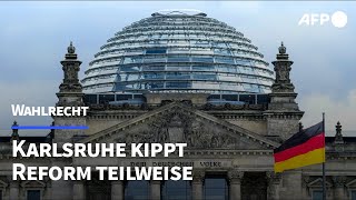 Verfassungsgericht kippt neues Wahlrecht offenbar teilweise  AFP [upl. by Sivar]