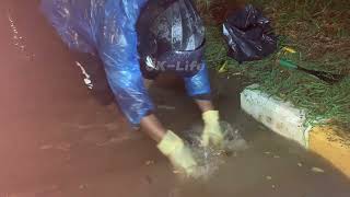 Unblocking the Flow Epic Culvert Adventures Mud Removal and Pipe Cleaning with hands [upl. by Nauqas]