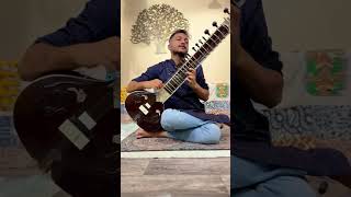 Playing Raag Jog flowing through 85 beats cycle by our Sitar Faculty music sitar raag shorts [upl. by Cas894]