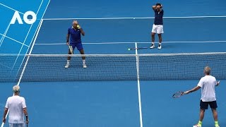 Legends McEnroeMcEnroe v BahramiSantoro match highlights 1R  Australian Open 2017 [upl. by Alver745]