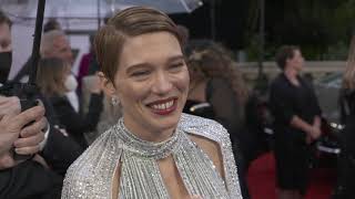 No time To Die London World Premiere  Itw Lea Seydoux Official Video [upl. by Anisah]