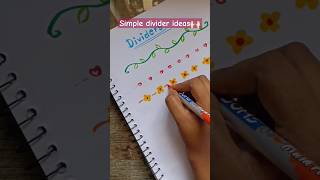 Simple Divider Ideas🙌🏻 Dividers for project notes journals etc shorts viral trending [upl. by Nsaj]