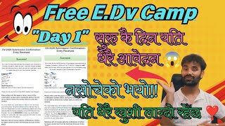 edv 2026 free apply camp day 1st [upl. by Malchy]