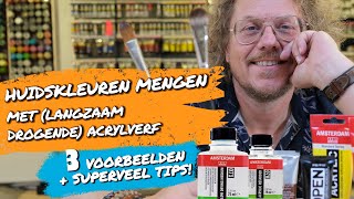 Huidskleuren Mengen Acrylverf Portret kleuren Demo  Tips [upl. by Dhiman]