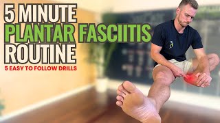 5 Minute Plantar Fasciitis Routine  5 Essential Exercises [upl. by Sayed]