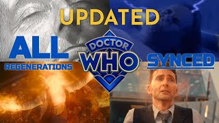 Doctor Who  All The Doctors Main Regenerations Synced 19662023 [upl. by Enilekcaj385]