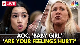 USA LIVE Reps Alexandria Cortez amp Marjorie Greene Heated Exchange at House Committee Hearing N18G [upl. by Mehala]