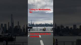 Living in Weehawken NJview from Port Imperial Ferry Terminal nycrealestate njrealestate [upl. by Hammerskjold423]