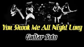 ACDC  You Shook Me All Night Long Solo Backing Track [upl. by Euginomod]