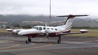 Kapiti Airport Paraparaumu  Airways NZ Piper PA421000 Cheyenne IV ZKFIS Engine Start amp Taxi [upl. by Erick7]