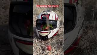 Motorcycle helmet vs 9mm glock gun shooting [upl. by Zulema]