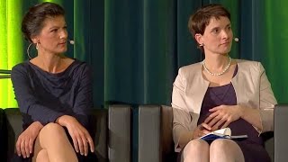 Podiumsdiskussion zu quotNervöse Republikquot ua mit Frauke Petry und Sahra Wagenknecht [upl. by Mckenna]