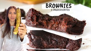 😱 POSTRE con 3 ingredientes BANANA BROWNIE VEGANOS [upl. by Tonry]