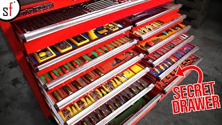 INSANELY ORGANISED Toolbox Tour with a Secret Drawer [upl. by Mij]