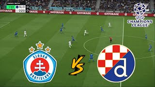 SK SLOVAN BRATISLAVA vs DINAMO ZAGREB  UEFA CHAMPIONS LEAGUE 20242025  FOOTBALL LIFE 2025 [upl. by Boor]