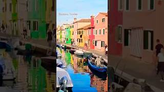 Discover Burano Venice 🎨🚤🇮🇹 A Colourful Venetian Island italytravel travelshorts italy [upl. by Carin]