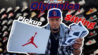 Jordan 6 Olympics “2024” Pickup Vlog Review amp Lace Swap [upl. by Cirle]