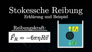 Stokessche Reibung EINFACH erklärt  Formel Beispiel Strömungsmechanik [upl. by Dirraj220]