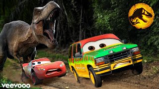 Cars 3 Pixarized ⌁ Pixar Cars Vs Jurassic Park [upl. by Nednerb]