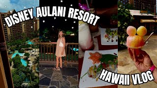 DISNEY AULANI RESORT VLOG 2022  ROOM TOUR OLELO ROOM  FULL DISNEY DAY  HAWAII VLOG [upl. by Eidnak]