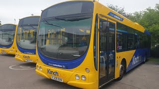 Kinchbus Volvo B7RLE Wright Eclipse Urban 733 FJ09BXN In The Bus Wash At Meadow Road Depot [upl. by Enialem]