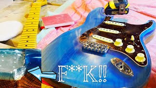 I built an EPOXYTOP STRAT 😍  then immediately repaired it 😭 [upl. by Dewhurst911]