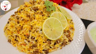 Minced Beef BiryaniKeema Biryani Best amp Simple Biryani Ramadan Special Recipe By I Cook You Eat [upl. by Jemmy]