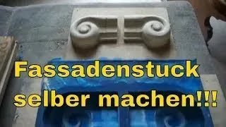 Gießform DIY SELBER MACHEN Gießform für Beton Fassadenstuck Silikonform silikon form selber machen [upl. by Naida885]