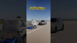 BMW with a Selfbraking feature [upl. by Yadrahc]