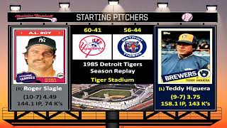 Game 101  1985 Detroit Tigers Season Replay v New York Yankees  Tiger Stadium [upl. by Campy]