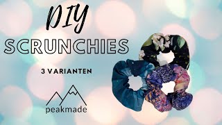 DIY  Scrunchies nähen 3 Varianten [upl. by Osicnarf381]