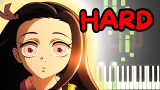 Demon Slayer  Kimetsu no Yaiba OP  Gurenge  Hard Piano Tutorial [upl. by Deppy]