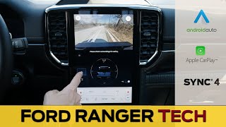 Sync4 Media Screen in the Ford Ranger 2024  CarPlay Android Auto Nav and More [upl. by Netty]