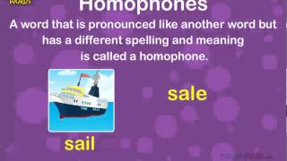 Homophone Words Words That Sound Same Grammar for Kids [upl. by Yenatirb]