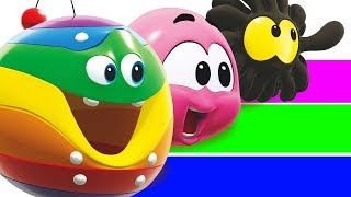 Learn Colors With GIANT SLIDE and SQUISHY Wonderballs by Cartoon Candy [upl. by Janot925]