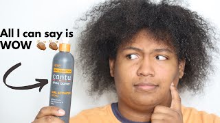 Trying the NEW CANTU MENS CURL ACTIVATOR CREAM on my natural hair [upl. by Auberta]