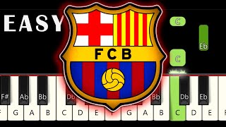 Cant del Barça PIANO TUTORIAL FC Barcelona Anthem EASY HIMNE DEL BARÇA [upl. by Jariv]