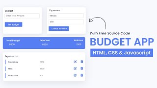 Budget App With Javascript  Step By Step Javascript Project [upl. by Lleznod965]