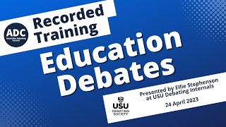 Recorded Training Education Debates [upl. by Ainessey]