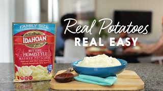 Real Hungry Real Busy Get Real Potatoes Real Easy with Idahoan [upl. by Ronnholm649]