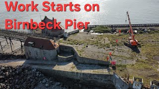 Birnbeck Pier in WestonsuperMare  Work Begins [upl. by Seadon]