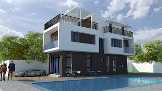 sketchup vray exterior  vray tutorial [upl. by Clarkin]