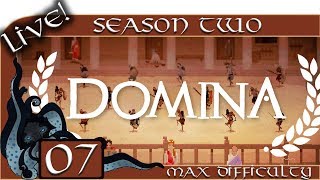 Domina Gladiator Management Sim  Season Two Live  07  Max Difficulty  Let’s Play  Gameplay [upl. by Norek]