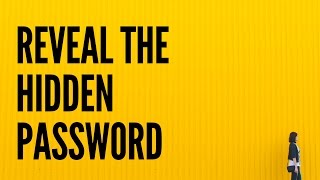 How to Reveal the Hidden Password on the Login Page [upl. by Sherill264]