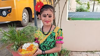 Pooveno Nalla Nalla💐 Folk dance for the first time🥇🎉🥰folkdancevideo poovenonallanallakidsdance [upl. by Aubine]