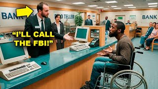 Bank Teller Refuses to Serve Black Man in a Wheelchair – Minutes Later the FBI Shows Up [upl. by Leinehtan]